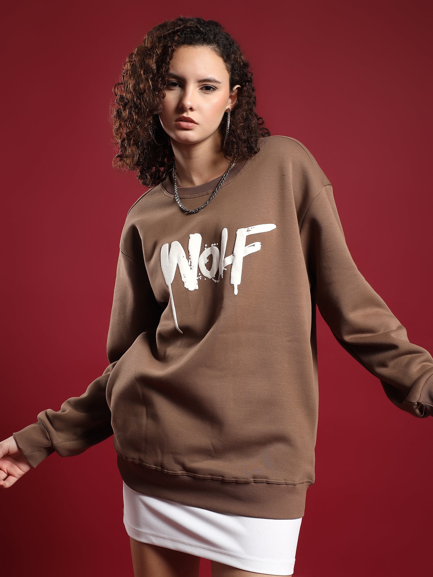 Alpha Drip unisex Sweatshirt– Earth Brown (Raw Nature)