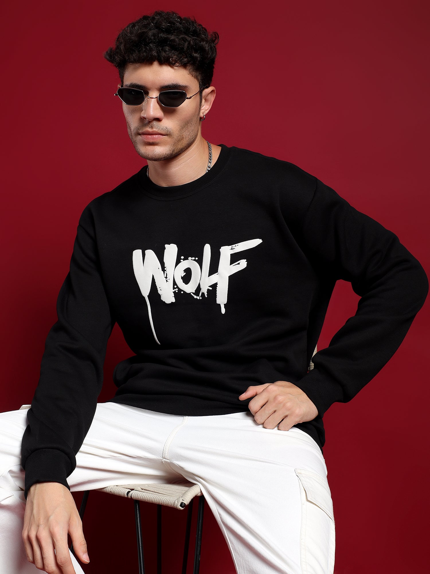 Alpha Drip unisex Sweatshirt–Midnight Black (Alpha Mode)