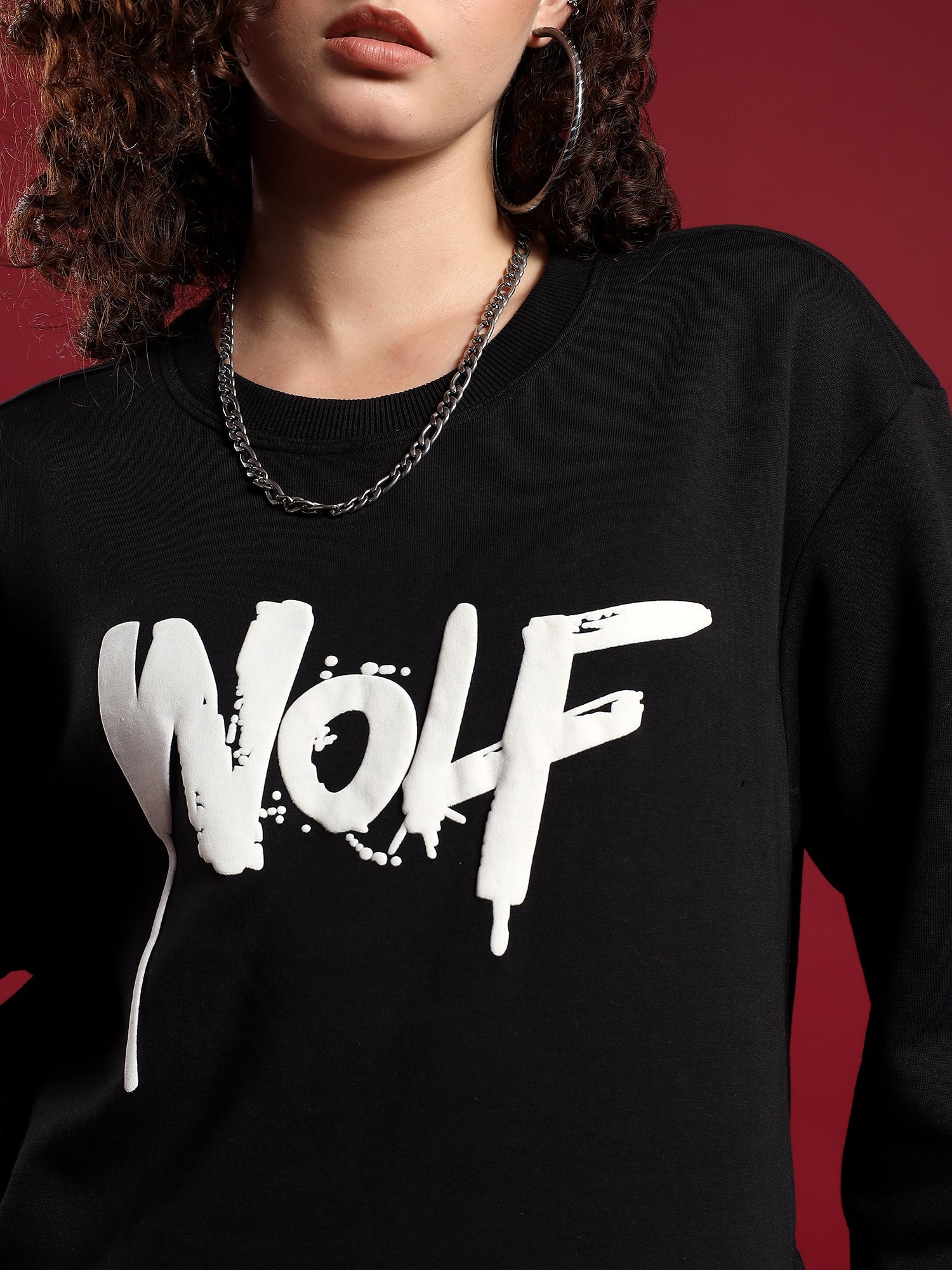 Alpha Drip unisex Sweatshirt–Midnight Black (Alpha Mode)