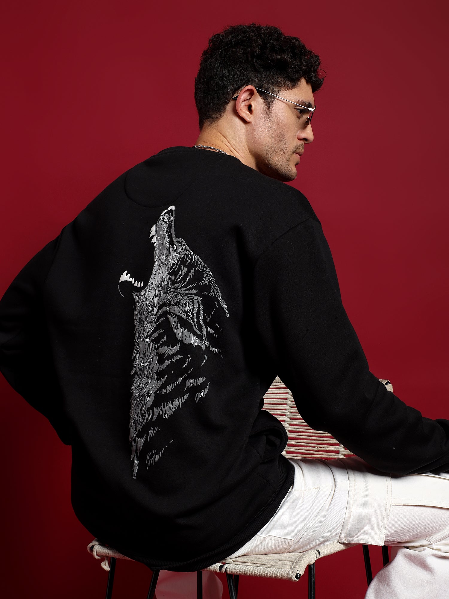 Alpha Drip unisex Sweatshirt–Midnight Black (Alpha Mode)