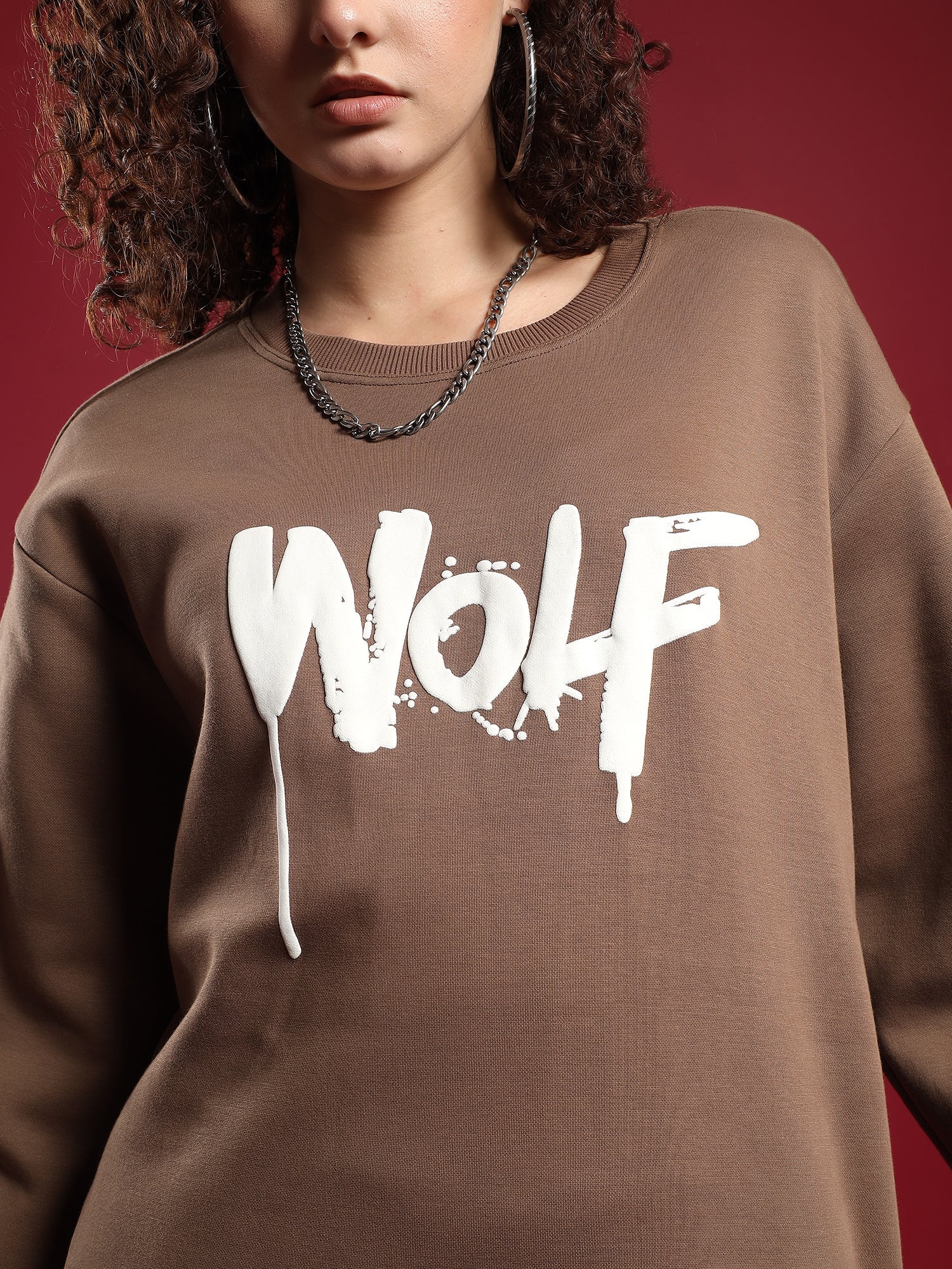 Alpha Drip unisex Sweatshirt– Earth Brown (Raw Nature)