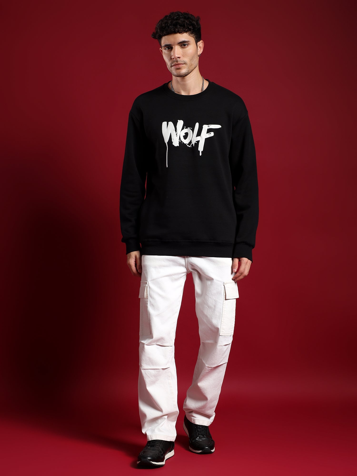 Alpha Drip unisex Sweatshirt–Midnight Black (Alpha Mode)