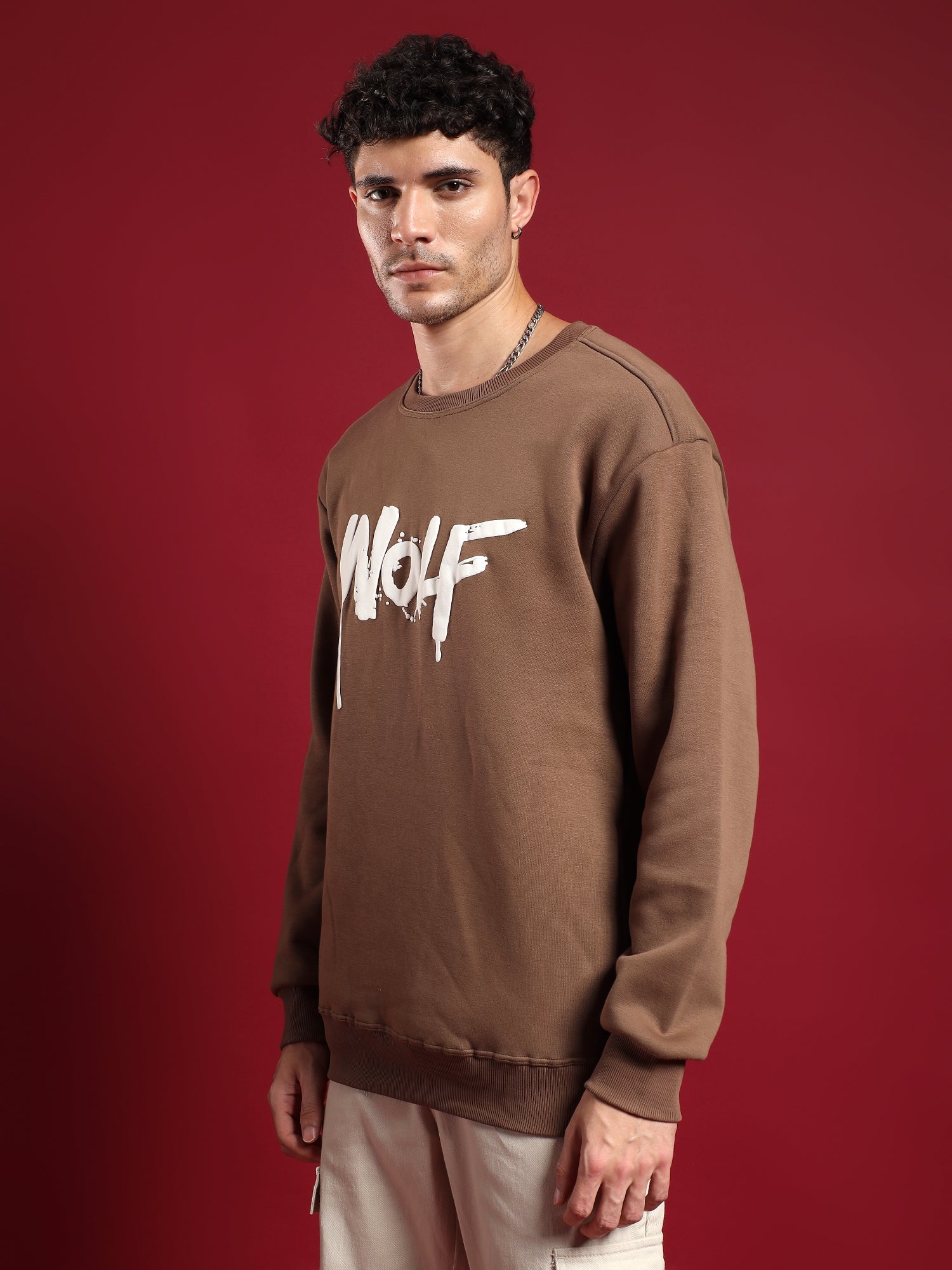 Alpha Drip unisex Sweatshirt– Earth Brown (Raw Nature)