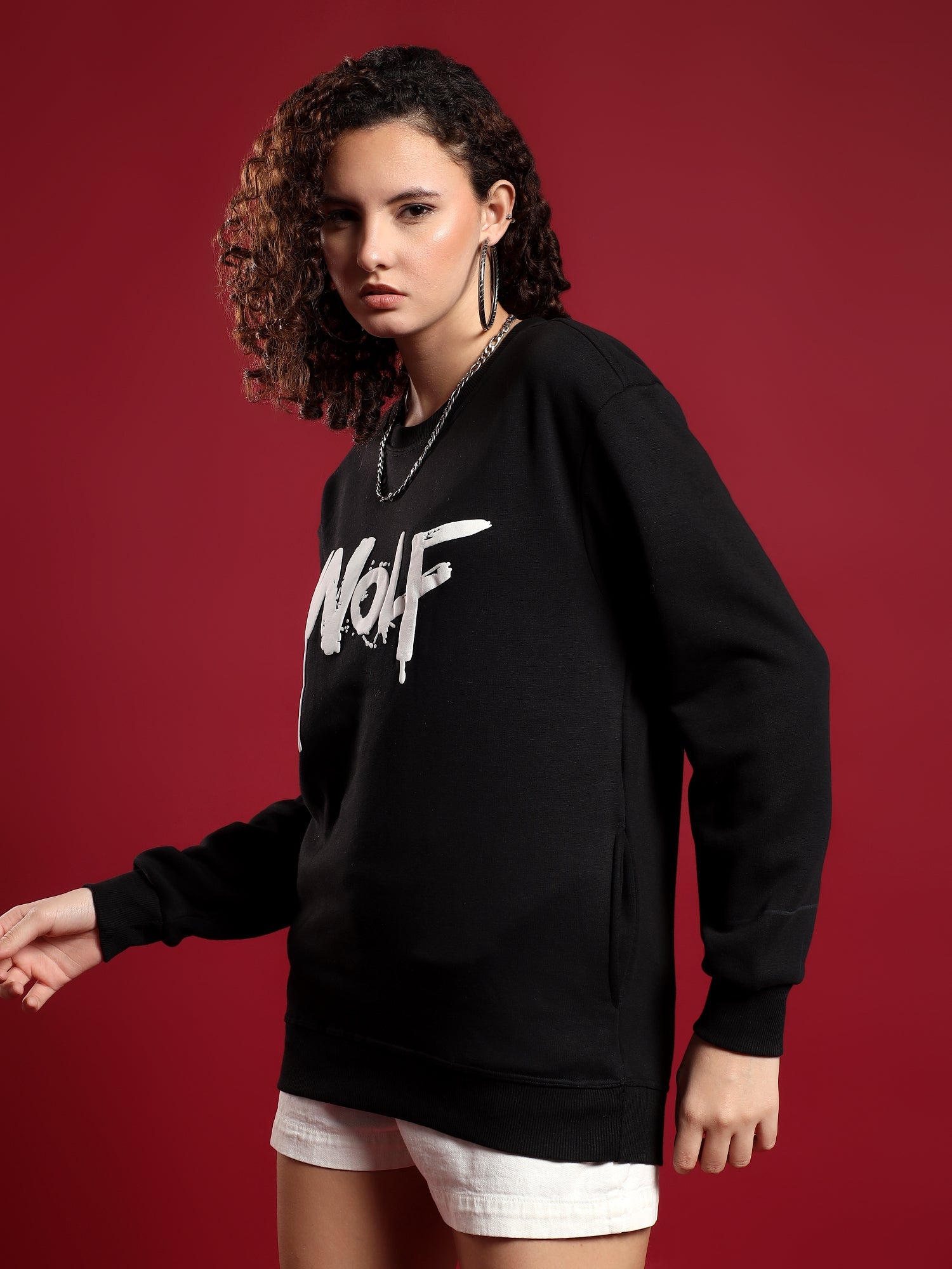 Alpha Drip unisex Sweatshirt–Midnight Black (Alpha Mode)