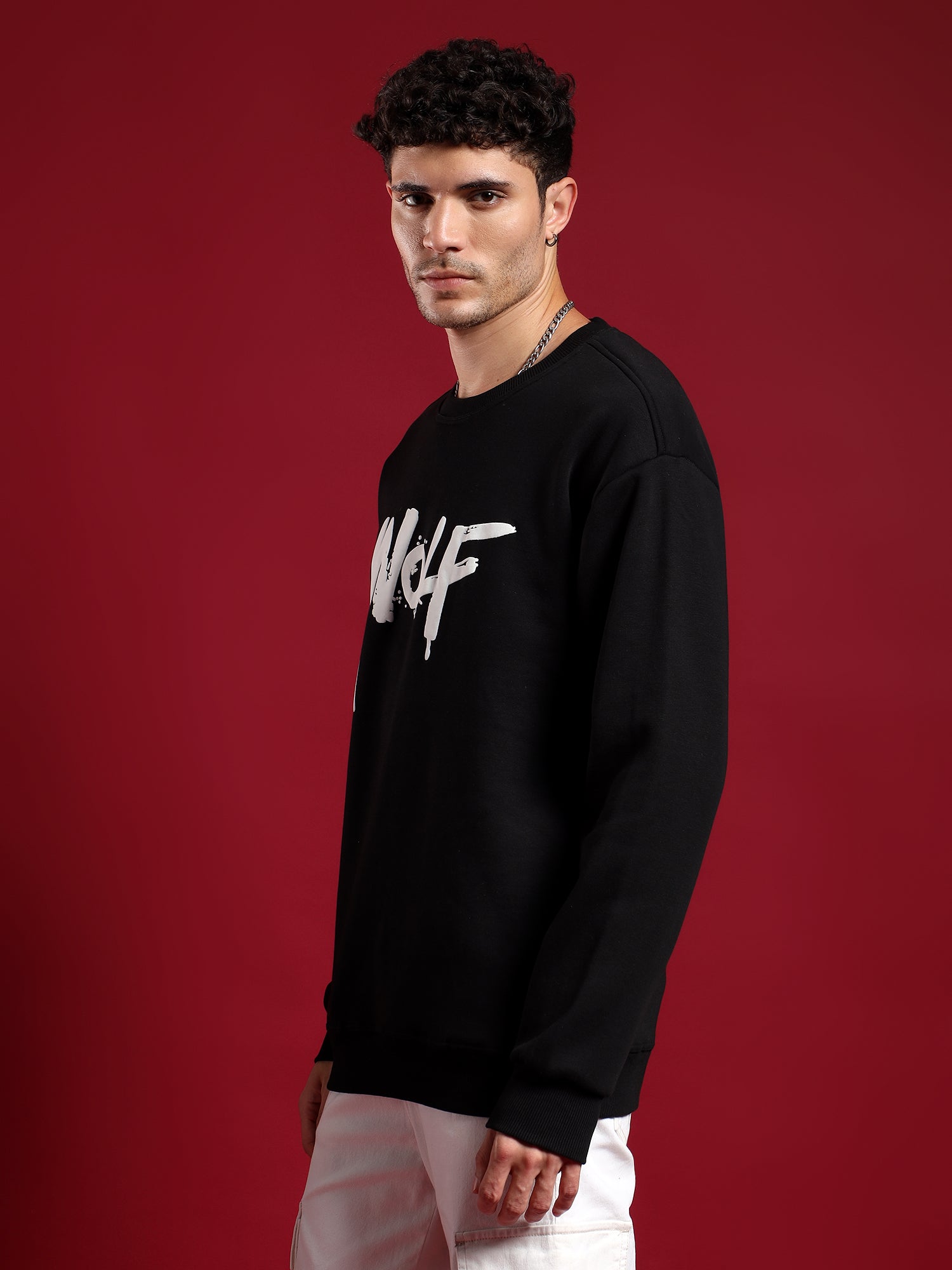 Alpha Drip unisex Sweatshirt–Midnight Black (Alpha Mode)