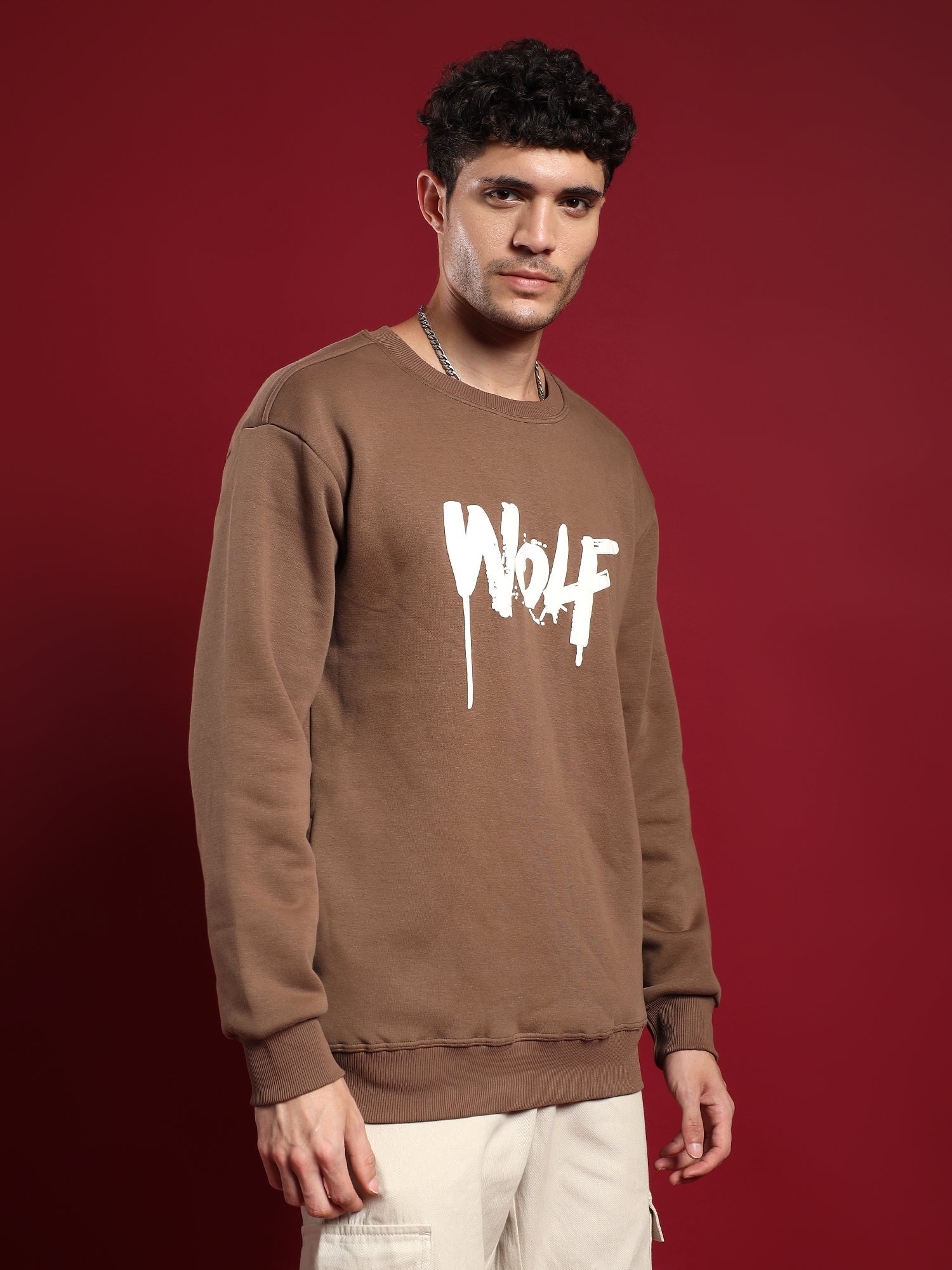 Alpha Drip unisex Sweatshirt– Earth Brown (Raw Nature)