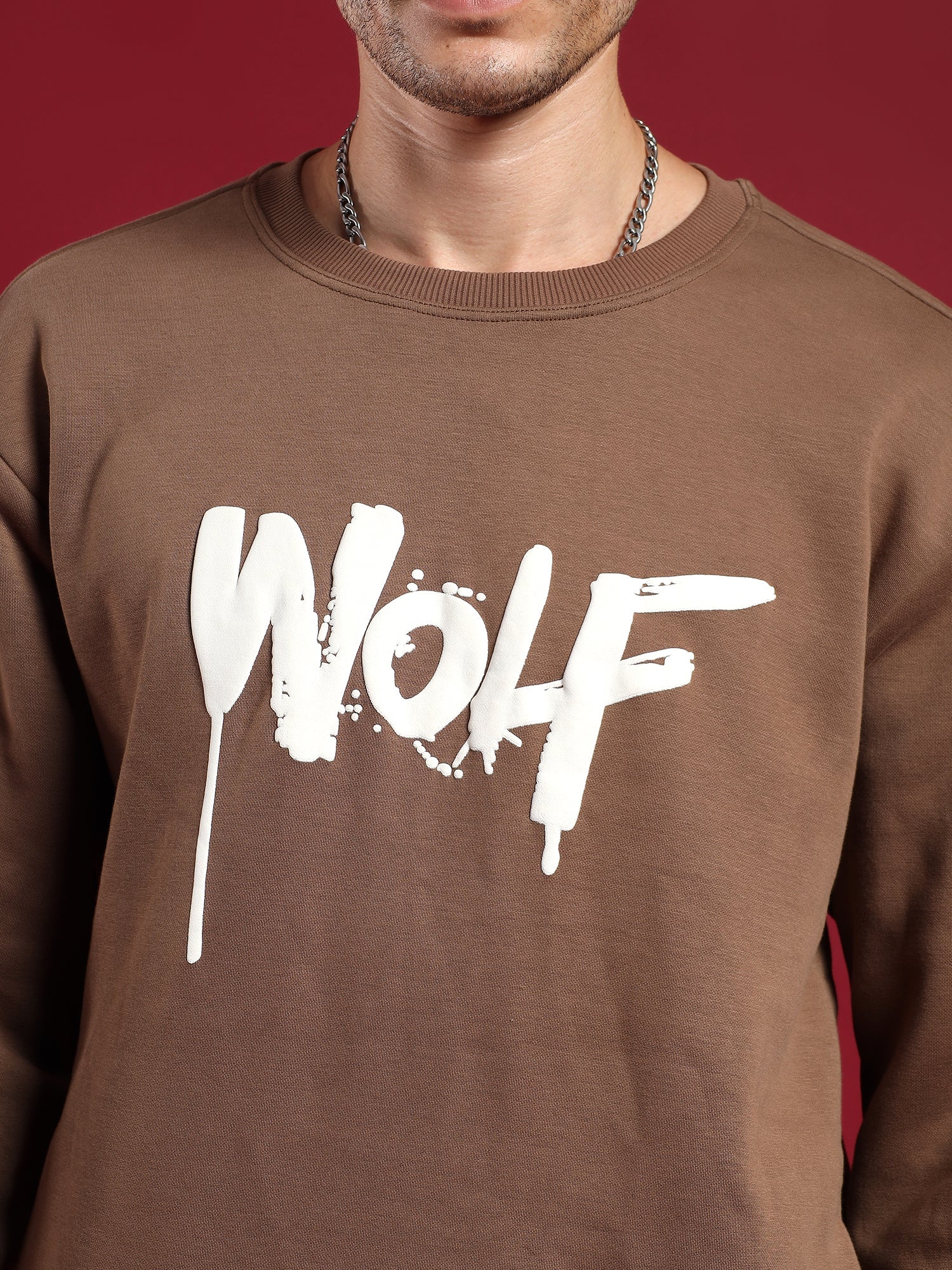 Alpha Drip unisex Sweatshirt– Earth Brown (Raw Nature)