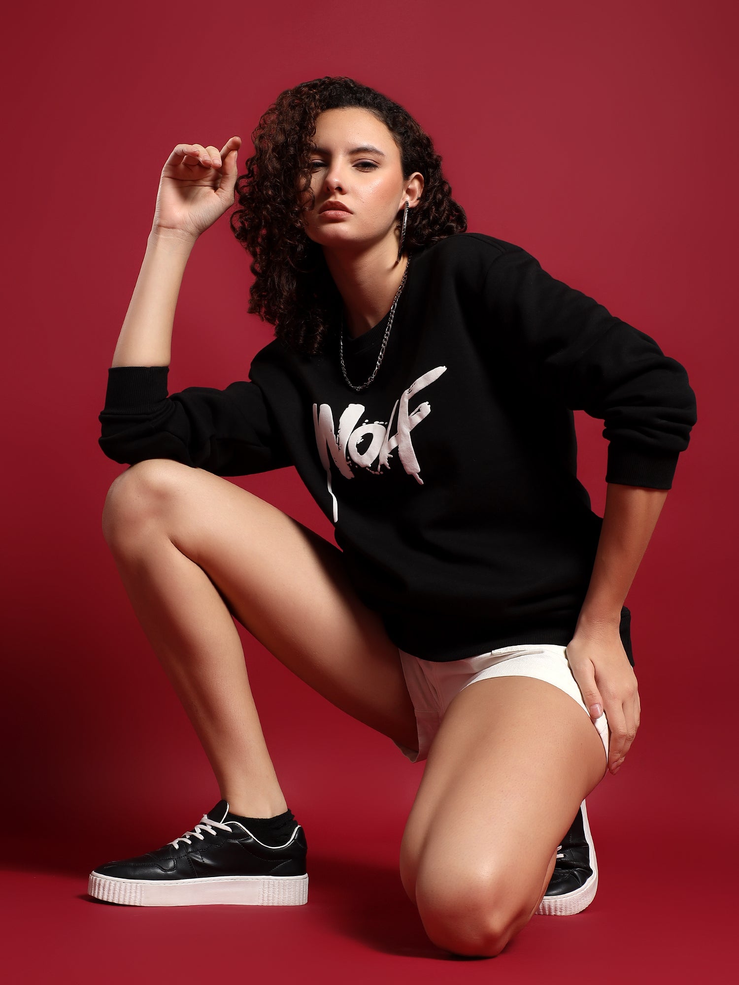 Alpha Drip unisex Sweatshirt–Midnight Black (Alpha Mode)