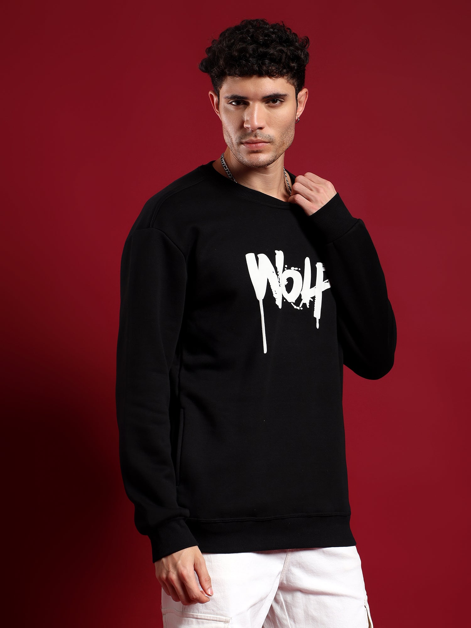 Alpha Drip unisex Sweatshirt–Midnight Black (Alpha Mode)