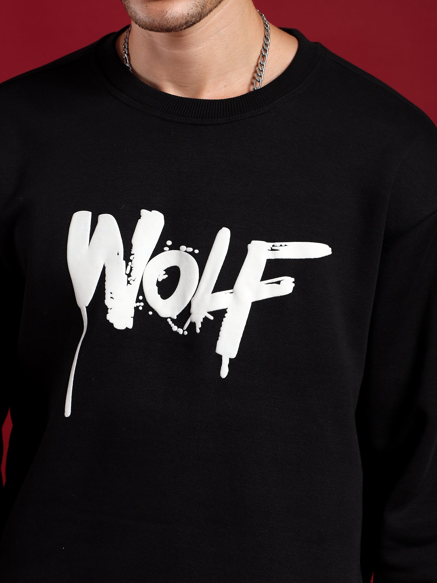 Alpha Drip unisex Sweatshirt–Midnight Black (Alpha Mode)