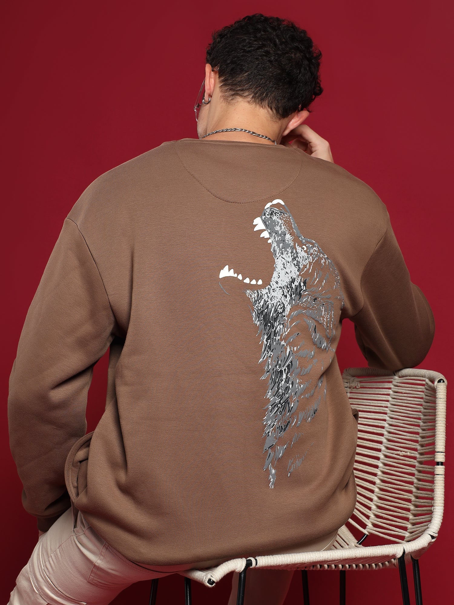 Alpha Drip unisex Sweatshirt– Earth Brown (Raw Nature)