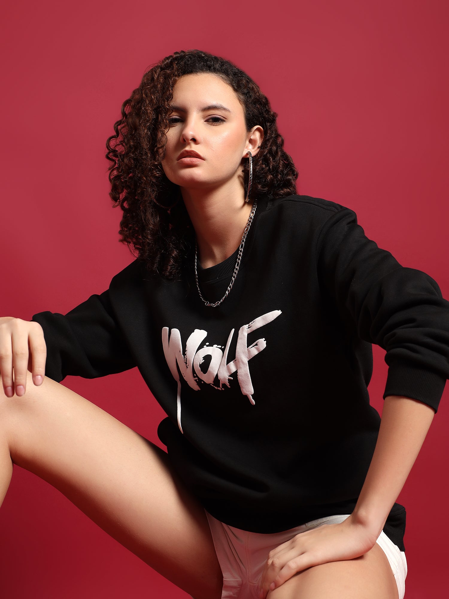 Alpha Drip unisex Sweatshirt–Midnight Black (Alpha Mode)