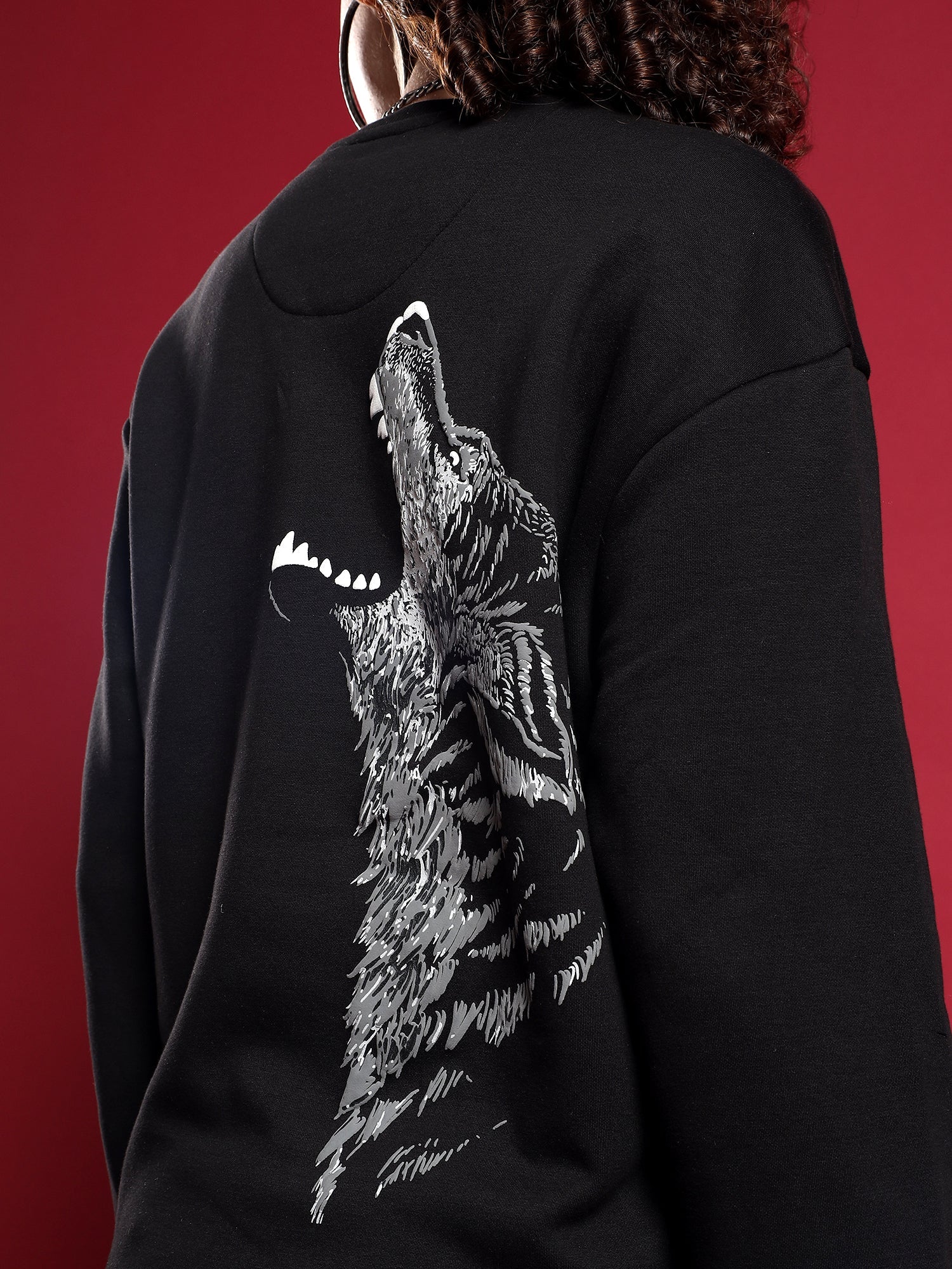 Alpha Drip unisex Sweatshirt–Midnight Black (Alpha Mode)