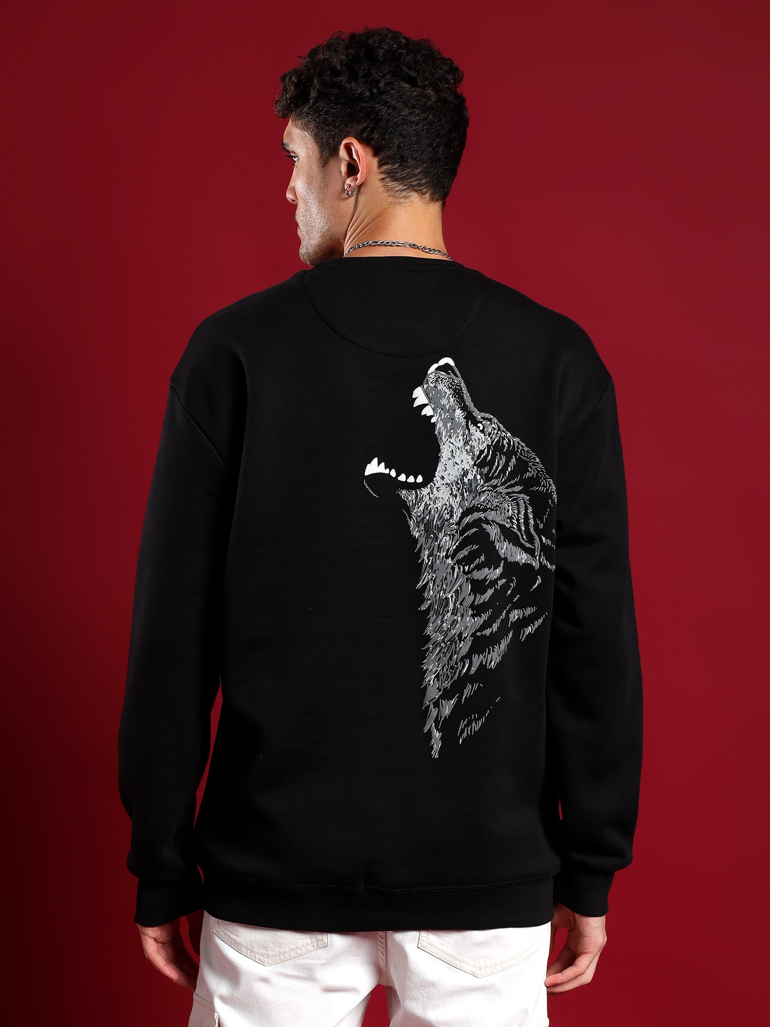 Alpha Drip unisex Sweatshirt–Midnight Black (Alpha Mode)