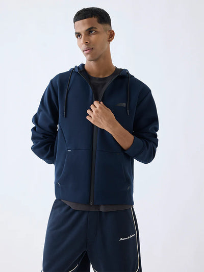 Casual Navy Cotton Coat